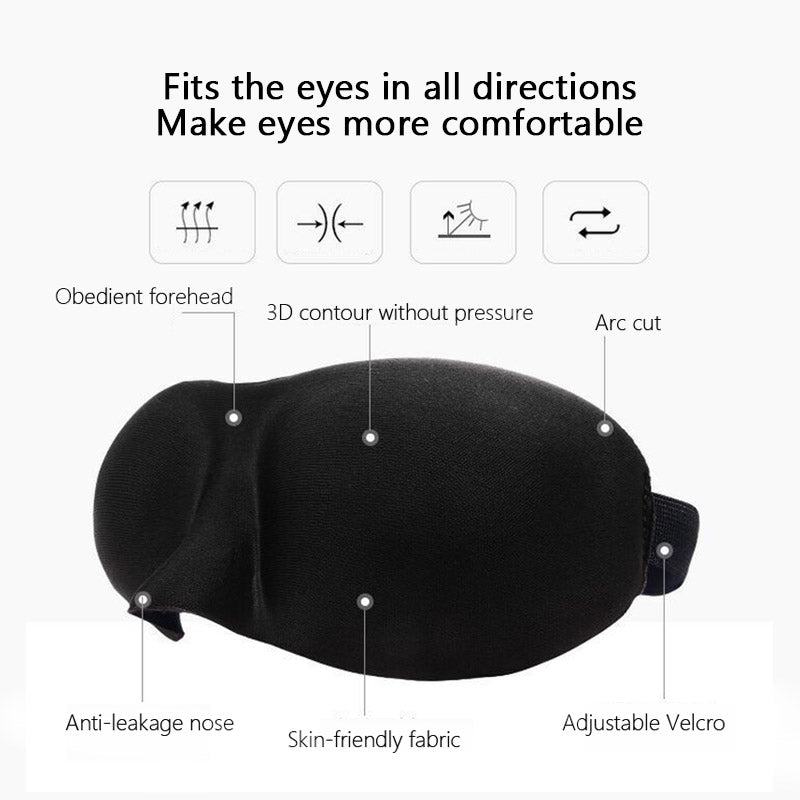 3D Padded Eye Mask for Travel and Relaxation
